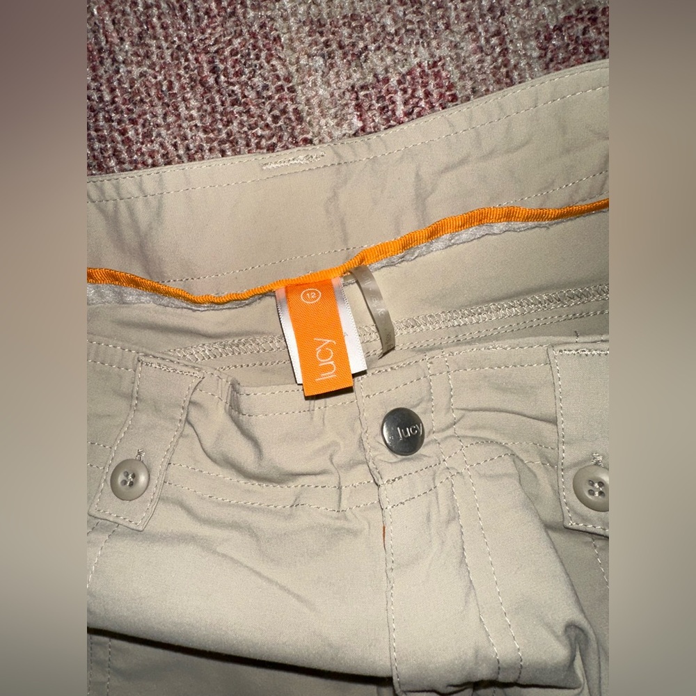 Lucy hiking active hiking vented pants khaki size 12 soft lightweight - Picture 4 of 8